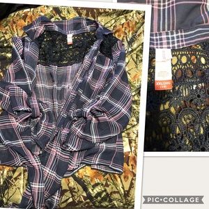 No boundaries plaid shirt